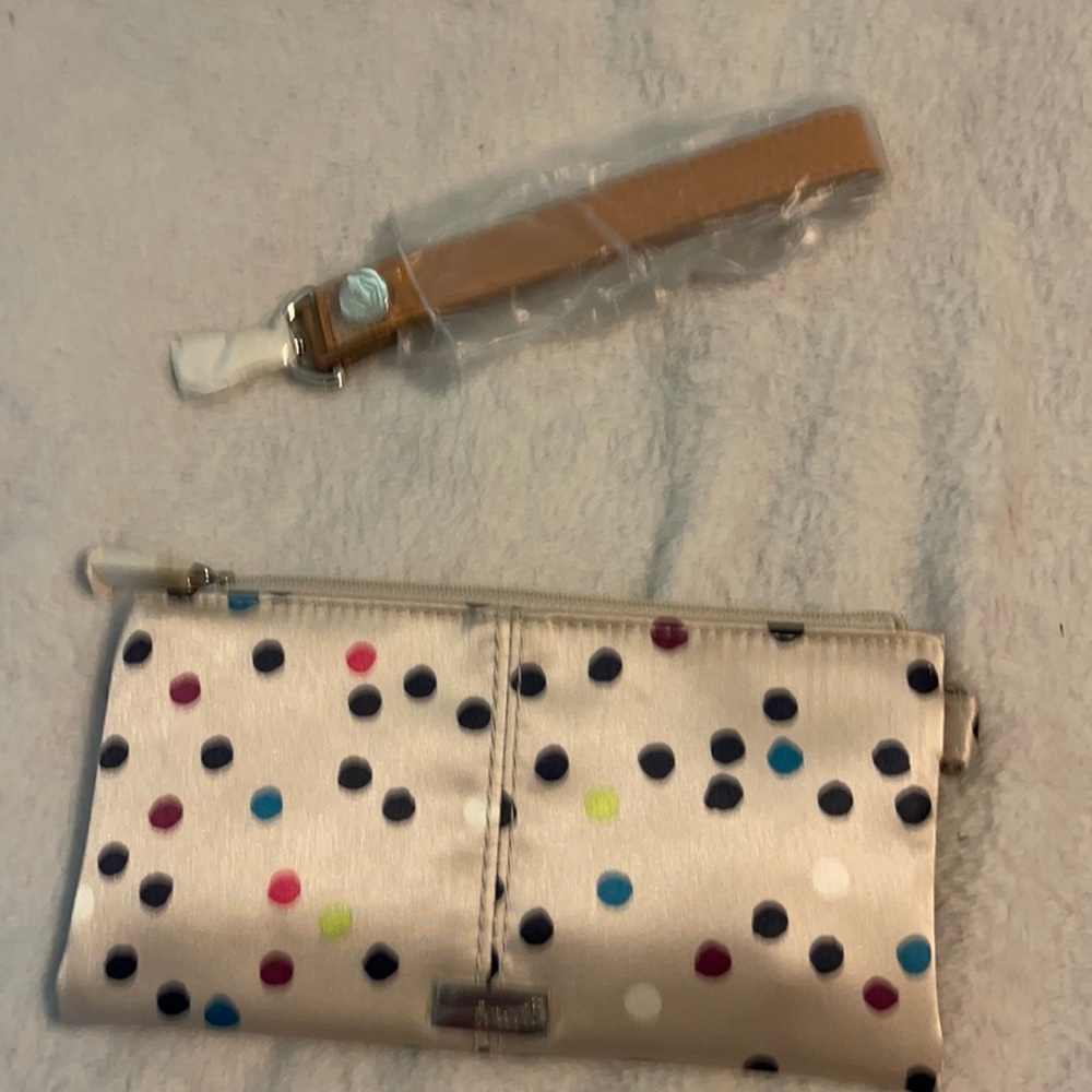 Thirty one jewell clutch with wrist strap